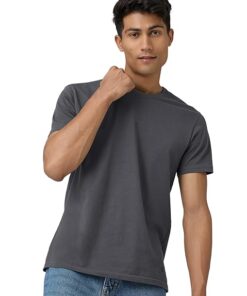 Sleepynuts Men's S to 3XL Premium Half Sleeve Round Neck Plain Combed Cotton Tshirt