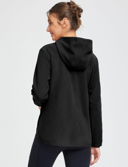 baleaf Women's Fleece Thermal Jacket Hooded Polar Warm Winter Lightweight Jackets Cold Weather Running Hiking Casual Outdoor - Image 3