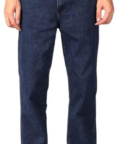 Soojun Mens Casual Loose Fit Elastic Waist Jeans Denim Pants