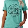 Hawaiian Flower Shirt for Women : Aloha Shirt Hibiscus Flower Graphic Shirt Hawaii Trip Shirt Summer Vacation Tee Top