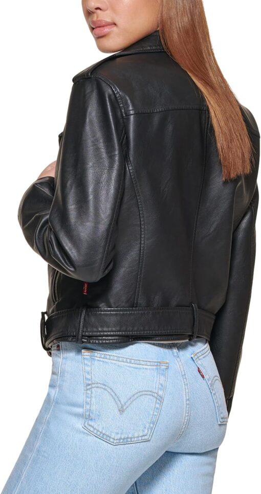 Levi's Women's Belted Faux Leather Moto Jacket (Regular & Plus Size) - Image 4