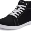 WHITIN Men's Wide Hi-top Minimalist Barefoot Sneakers | Zero Drop Sole | Cushioned Ankle Support