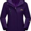 MAGCOMSEN Women's 3-in-1 Winter Coats Snow Ski Jacket Waterproof Windproof Fleece Lined Winter Jacket Parka