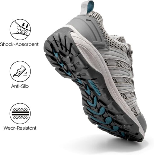 NORTIV 8 Women's Hiking Shoes Lightweight Breathable Mesh Walking Sneakers Outdoor Work Shoes - Image 5