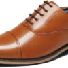 Bruno Marc Men's Lace Up Soft Cap-Toe Formal Dress Shoes