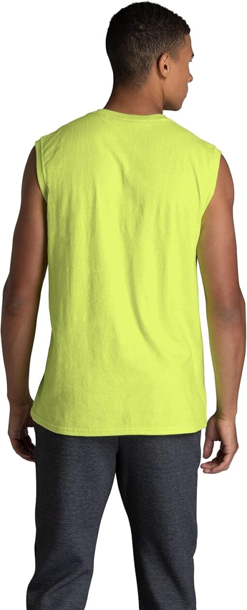 Fruit of the Loom Men's EverSoft Cotton Sleeveless Moisture Wicking T-Shirts with Odor Control - Image 4