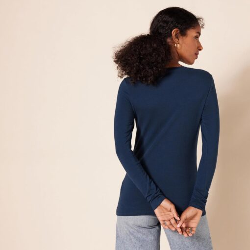 Amazon Essentials Women's Regular-Fit Long-Sleeve Crewneck T-Shirt (Available in Plus Size) - Image 3
