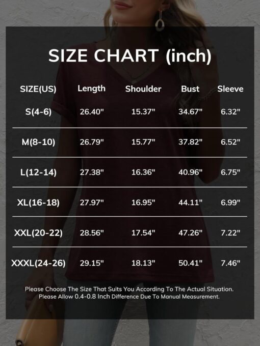 ATHMILE T Shirts Short Sleeve V Neck Tees for Women Fashion Tops Trendy Lightweight Casual Summer Outfits Clothes 2025 Beach - Image 7