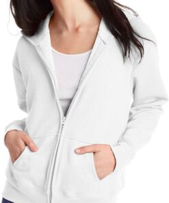 Hanes Women's Hoodie, Ecosmart Fleece Full-zip Hoodie, Zip-up Hooded Sweatshirt
