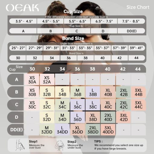 OEAK Womens Deep V Bras Wireless Comfortable Bra Supportive No Underwire Bras Tshirt Push Up Bralettes Plunge Seamless Bra - Image 6
