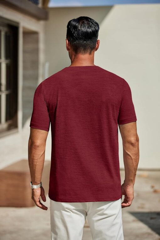 COOFANDY Men's T Shirts Short Sleeve Classic V Neck T-Shirt Casual Summer Basic Tee Shirt - Image 3