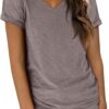 ATHMILE T Shirts Short Sleeve V Neck Tees for Women Fashion Tops Trendy Lightweight Casual Summer Outfits Clothes 2025 Beach