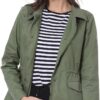 Allegra K Women's Utility Jacket Drawstring Waist 2025 Spring Flap Pockets Lightweight Jackets
