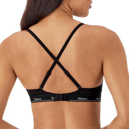 Hanes Women's Originals Full Coverage Contour Wireless Stretch Cotton T-Shirt Bra - Image 4