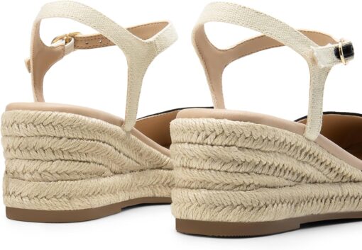DREAM PAIRS Women's Wedge Sandals, Closed Toe Espadrilles Platform Wedge Heels with Adjustable Ankle Straps and Comfortable Cushion Insoles - Image 3