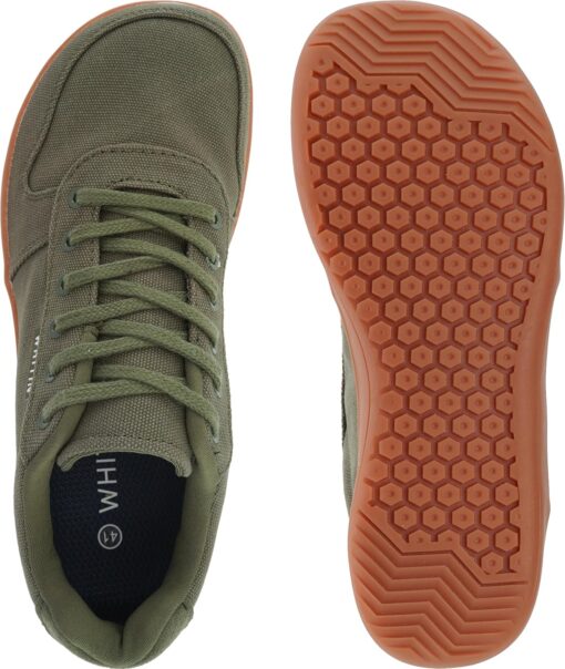 WHITIN Men's Wide Barefoot Shoes | Stylish Canvas Minimalist Sneakers | Zero Drop Sole - Image 5