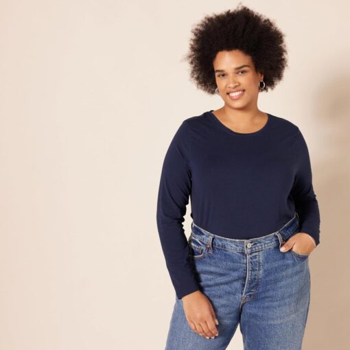 Amazon Essentials Women's Regular-Fit Long-Sleeve Crewneck T-Shirt (Available in Plus Size) - Image 6