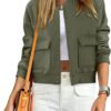 ANRABESS Women Cropped Bomber Jacket 2025 Fashion Casual Trendy Varsity Y2k Jackets