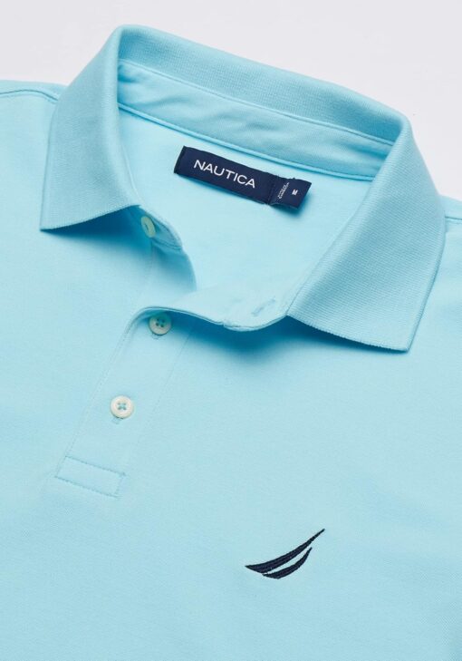 Nautica Men's Short Sleeve Solid Stretch Cotton Pique Polo Shirt - Image 3