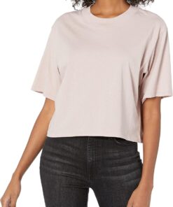 The Drop Women's Sydney Short-Sleeve Cropped Crew Neck T-Shirt