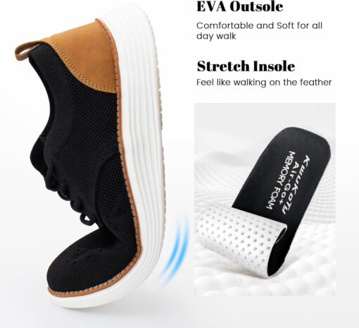 Men's KnitFlex Mesh Sneakers | Wide Fit, Lightweight, Breathable | Casual Walking Shoes - Image 3