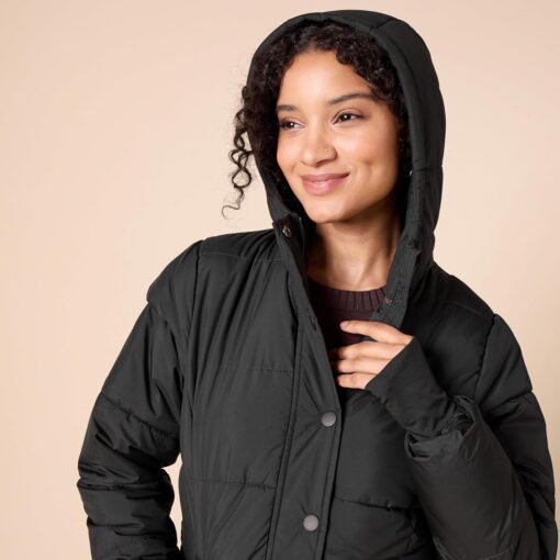 Amazon Essentials Women's Heavyweight Quilted Long-Sleeve Hooded Puffer Coat (Available in Plus Size) - Image 4