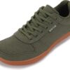 WHITIN Men's Wide Barefoot Shoes | Stylish Canvas Minimalist Sneakers | Zero Drop Sole