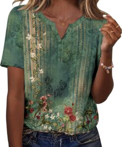 Zeagoo Womens Summer Tops Casual Short Sleeve V Neck Shirts Business Dressy Work Blouses