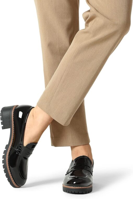 DREAM PAIRS Women's Platform Chunky Heeled Loafers, Womens Business Casual Shoes - Image 5