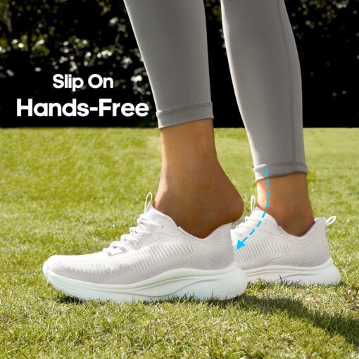 NORTIV 8 Women's Slip on Walking Shoes Tennis Lightweight Gym Sneakers ActiveFlow Workout Breathable Hands-Free Cross Trainer Comfortable Fashion Sneakers - Image 2