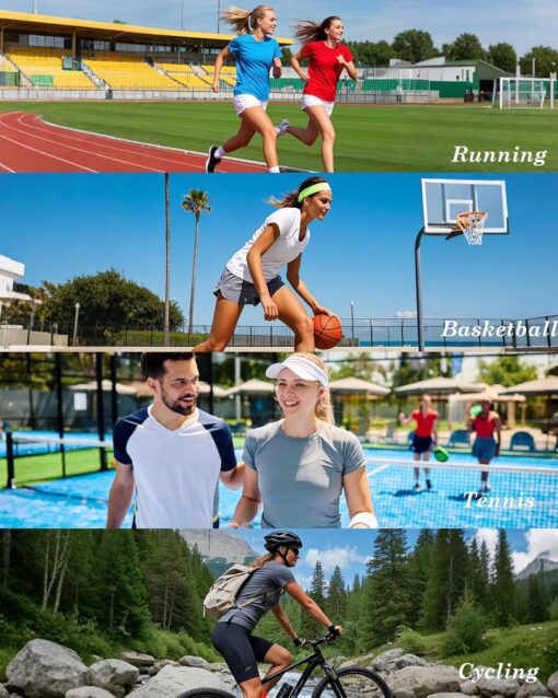 6 Pack Workout Tops for Women Short Sleeve UPF Sun Protection Athletic T Shirts Quick Dry Tennis Yoga Running Crew Neck Tee - Image 6
