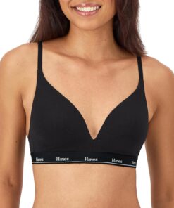 Hanes Women's Originals Full Coverage Contour Wireless Stretch Cotton T-Shirt Bra