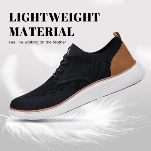 Men's KnitFlex Mesh Sneakers | Wide Fit, Lightweight, Breathable | Casual Walking Shoes - Image 5