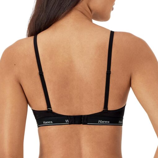 Hanes Women's Originals Full Coverage Contour Wireless Stretch Cotton T-Shirt Bra - Image 3