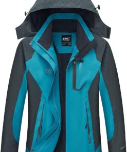 Diamond Candy Women's Waterproof Rain Jacket with Hood Lightweight Outdoors Raincoat
