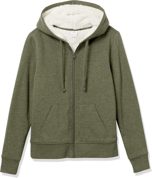 Amazon Essentials Women's Sherpa-Lined Fleece Full-Zip Hooded Jacket (Available in Plus Size) - Image 6