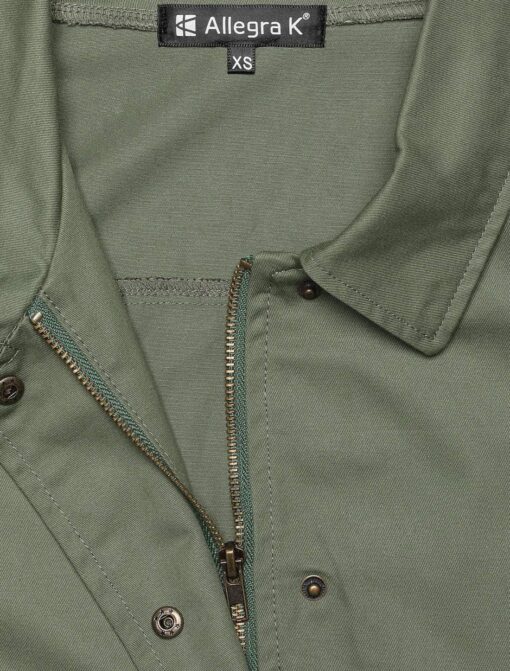 Allegra K Women's Utility Jacket Drawstring Waist 2025 Spring Flap Pockets Lightweight Jackets - Image 7