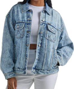 Wrangler Women's Relaxed Fit Girlfriend Denim Jacket
