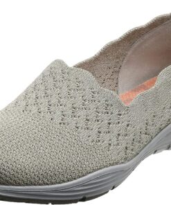 Skechers Women's Seager - Stat - Scalloped Collar, Engineered Skech-Knit Slip-on - Classic Fit