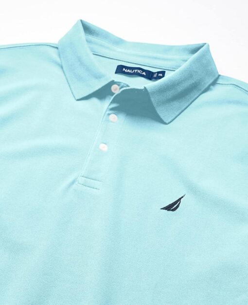 Nautica Men's Short Sleeve Solid Stretch Cotton Pique Polo Shirt - Image 2